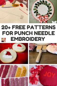 20 free patterns for punch needle embroidery