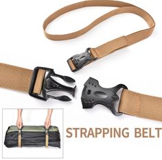 Feature:  1. Double insurance buckle-type binding belt to ensure safety, strong fixing force and sturdiness. 2. Adjustable length: humanized adjustable length design, foldable and easy to carry. 3. Multi-purpose, fast storage of various outdoor equipment, can be used for outdoor travel and daily life. Specification:  Material: PP webbing Color: Random Size: Total length 135cm/53.15in, width 2.5cm/0.98in Weight: 50g/piece Quantity: 2pcs Application: Bundle a variety of equipment in outdoor campin Belt Storage, Tie Down Strap, Luggage Strap, Black Army, Life Color, Suitcase Packing, Luggage Straps, Outdoor Equipment, Travel Hiking