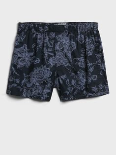 Floral Etched Toile Boxer | Banana Republic Summer Cotton Boxer Briefs For Daywear, Blue Cotton Summer Boxer Briefs, Black Cotton Boxer Briefs For Summer, Summer Cotton Blue Boxer Briefs, Summer Blue Cotton Boxer Briefs, Summer Black Cotton Boxer Briefs, Spring Cotton Boxer Briefs, Blue Relaxed Fit Boxer Briefs For Summer, Casual Cotton Boxer Briefs For Daywear