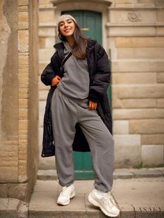 Lasaky - Ladies' Charcoal Workout Pants by Renna Winter Workwear Athleisure Pants, Winter Athleisure Work Pants, Winter Athleisure Workwear Pants, Athleisure Winter Workwear Bottoms, Leather Jumpsuit, Strapless Bodycon Dress, Maxi Dresses Fall, Track Workout, Linen Maxi Dress