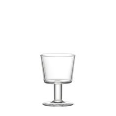 an empty glass on a white background