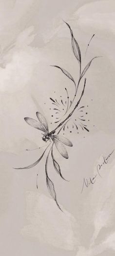 a black and white drawing of a flower