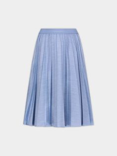 PLEATED SKIRT 26"-DENIM LT BLUE Denim Pleated Skirt, Teen Skirts, Summertime Outfits, Dresses For Teens, Winter Looks, Skirts For Sale, Kids Tops, Easy Wear, Winter Collection