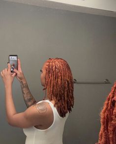 Beautiful Dreadlocks, Short Locs Hairstyles, Ginger Hair Color, Dreadlock Styles, Dyed Hair Inspiration, Dyed Natural Hair, Dreadlock Hairstyles, Locs Hairstyles, June 17