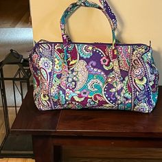 New, Without Tags. Love It, Just Never Used It!! Vera Bradley Bags, Blue Purple, Vera Bradley, Travel Bags, Love It, Blue And Purple, Color Blue, Bag Lady, Tags