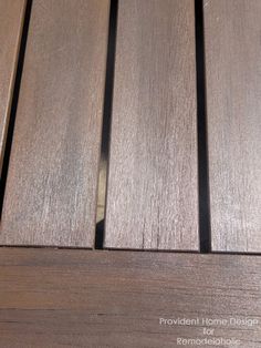 closeup of wood slats on a deck