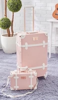 Carry On Travel, Pink Luggage, Cute Suitcases, Travel Bag Set, Cute Luggage, Travel Belt, Vintage Cabin, Best Luggage, Spinner Suitcase