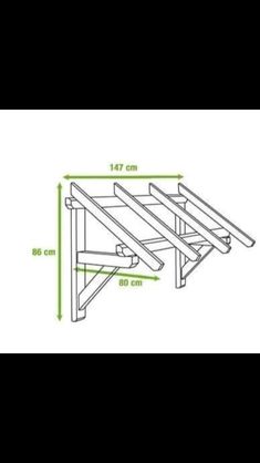 a drawing of a table with measurements for it