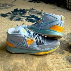 Size 11 Gently Used! Nike Kyrie Infinity, Kyrie Infinity, Infinity Lights, Nike Kyrie, Blue Sneakers, Shoes Nike, Men's Nike, Blue Orange, Nike Men