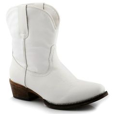 For a western chic look, try on the Emma boot! Made with faux leather and has a padded sock for comfort. Size: 9.  Color: White.  Gender: female.  Age Group: adult. Nocona Boots, Low Heel Booties, Cowboy Ankle Boots, Georgia Boots, Western Chic, Leather Boot Shoes, Boots Ankle, Lace Up Ankle Boots, Womens Ankle Boots