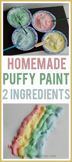 homemade puffy paint for kids to make