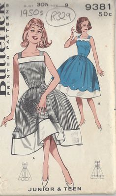 an old fashion sewing pattern for a dress