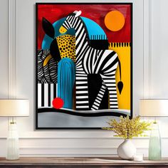 This beautiful "Playful Zebra Geometric Retro Abstract" Wall art is printed on premium quality cotton canvas or metal aluminum format using the finest fade-resistant ink. With options like Wrapped Canvas, Floater Framed, and Metal Aluminium Wall Decor, we offer a versatile range to cater to your unique aesthetic preferences. The Wrapped Canvas Art is stretched tautly over a sturdy wooden frame, giving your artwork a sleek, borderless appearance. Our floater-framed canvas art is the ideal choice Zebra Animal, Zebras Animal, Retro Abstract, Contemporary Artwork, Animal Wall Art, Unique Aesthetic, Floater Frames, Art Display, Abstract Wall