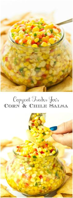 corn and chili salad in a glass bowl