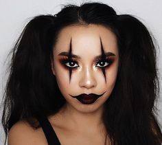 Simple Halloween Makeup Black Women, Cute Makeup Ideas For Halloween, Diy Baddie Halloween Costumes Ideas, Baddie Clown Costume, Baddie Clown Makeup, Soft Clown Makeup, Halloween Inspired Makeup, Nem Halloween Makeup, Mime Halloween Costume