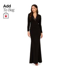 in stock Tuxedo Gown, Classic Tuxedo, Adrianna Papell, Shawl Collar, Dress Details, Floor Length, Women Long Sleeve, Pick Up, In Store