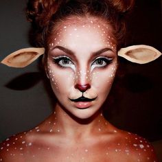 Fantasy Make-up, Deer Makeup, Halloweenský Makeup, Animal Makeup, Face Painting Halloween, Special Effects Makeup, Halloween Costumes Makeup, Stage Makeup