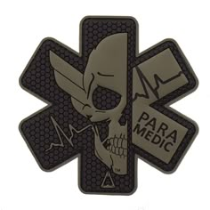 an emt patch with a skull on it