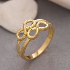 ★Double Infinity Ring, 14K Solid Gold Infinity Ring, 925 Sterling Silver Infinity Ring, Love Ring, Mother's Day Gift, Valentine's Day Gift★ ★ IMPORTANT SHIPPING & PRODUCTION DETAILS!! ★ RINGS: All rings are made to order at the selected size requested during checkout. I do not use a formula to determine ring sizing for wide bands (Unless noted within the listing) so if you select a size 6 and purchase 8-10 rings each ring will rest at the US ring size 6. All rings made at US ring sizes though yo Adjustable Infinity Stackable Rings For Anniversary, Adjustable Infinity Stackable Anniversary Rings, Adjustable Infinity Ring For Mother's Day, Infinity Promise Rings For Mother's Day, Mother's Day Infinity Adjustable Rings, Infinity Ring For Anniversary, Gold Infinity Stackable Rings For Wedding, Elegant Infinity Rings For Mother's Day, Hypoallergenic Infinity Promise Ring