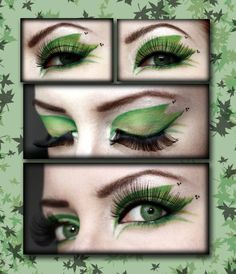 Poison Ivy inspired. by KikiMJ on DeviantArt Ivy Makeup, Poison Ivy Makeup, Fairy Make-up, Ivy Costume, Poison Ivy Cosplay, Poison Ivy Costumes, Drag Make-up, Halloween Fairy