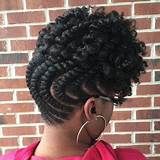 flat twist updos - Yahoo Image Search Results Fro Hawk, Braided Mohawk Hairstyles, Beach Braids, Mohawk Braid, Afrikaanse Mode, Mohawk Hairstyles