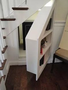 I love the idea of using your under stair space to create extra space for shelving and storage in your homeYou could use it for storing bikesshoes or wine… Door Under Stairs, Ideas Armario, تحت الدرج, Stairs Renovation, Panic Rooms, Stairs Makeover, Staircase Storage, Under Stairs Cupboard, Under The Stairs