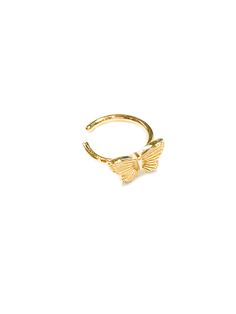 This sweet ear cuff is a gold band with a small detailed butterfly off-set to one side. Wear by gently opening and closing around ear in desired spot. 14kt gold vermeil (gold plated over sterling silver). Butterfly has just over 1/4" wingspan. Ear cuff collection --> Adjustable Gold Plated Ear Cuff, Adjustable Butterfly Gold Jewelry, Adjustable Gold-plated Tarnish-resistant Ear Cuff, Adjustable Butterfly Shaped Yellow Gold Jewelry, Adjustable Gold Butterfly Jewelry, Gold 14k Ear Cuff As A Gift, Elegant Adjustable Wing-shaped Jewelry, Adjustable Gold Butterfly Open Ring, Adjustable 14k Gold Ear Cuff