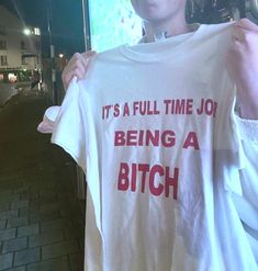 Free Shipping-IT'S A FULL TIME JOB BEING A B*TCH TEE · NEW ARRIVAL · Online Store Powered by Storenvy Full Time Job, Unisex Tshirt, Full Time, New Arrival, White Black, Color White, Online Store