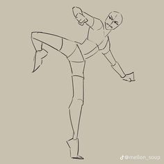 a drawing of a person doing an acrobatic move