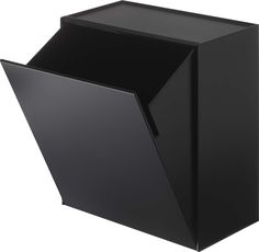 a black box that is open on the side and has an opening at the top