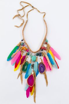 necklace Statement Jewelry Necklace, Phoenix Necklace, All I Ever Wanted, Feather Jewelry, Feather Necklaces, Colorful Boho, Hippie Chic, Statement Jewelry, Jewelry Inspiration