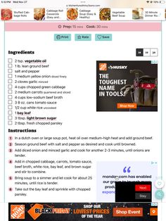 an image of a website page with food items on the front and back pages, including brochures