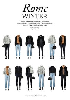 Travel Ootd Winter, Capsule Wardrobe Rome Winter, Rome Packing List Winter, Minimalist Travel Wardrobe Winter, Rome Winter Fashion, Rome Fashion Winter, Rome Winter Outfits, Winter Travel Wardrobe