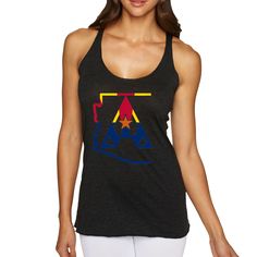 Arizoniacs Logo Women's Tank - Four color 50% polyester/25% combed ring-spun cotton/25% rayon, 32 singles 4.3 ounce tri-blend racerback tank. Extremely soft, comfortable and stretchy. Tri-blend fabric has a heather look for all colors. Fabric laundered for reduced shrinkage. 4”Arizoniacs logo on the back Racerback Tank, Womens Tank, Spun Cotton, Tank Tops