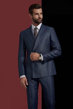 This deep blue navy suit for men or women is a great addition to your suit wardrobe. The subtle finish of varying blue tones adds complexity that assures a complete look each time this suit is paired with any color. This suit can be worn for any professional and personal event and is ready to wear for any season. Like this look, but want to make some changes? Chat with a stylist or book an appointment. FREE SHIPPING ON ORDERS OVER $199 COLOR Navy Blue COMPOSITION 70% Wool + 27% Linen YARN COUNT Elegant Blue Double Breasted Suit For Semi-formal Occasions, Professional Blue Suit With Notch Lapel, Blue Professional Three-piece Suit For Semi-formal Occasions, Tailored Blue Three-piece Suit For Formal Occasions, Blue Three-piece Suit For Business Casual, Blue Three-piece Suit For Formal Occasions, Blue Professional Three-piece Suit For Formal Occasions, Blue Business Suit With Notch Lapel, Blue Three-piece Suit With Notch Lapel For Formal Occasion