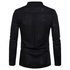 Solid Color Slim Large Size Long-sleeved Shirt Casual Long Sleeve Slim Fit Blouse, Black Casual Collar Top For Winter, Slim Fit Button-up Winter Top, Slim Fit Winter Button-up Top, Solid Shirt With Casual Collar For Fall, Winter Button-up Slim Fit Tops, Black Casual Long Sleeve Top For Summer, Casual Black Long Sleeve Top For Summer, Winter Black Cotton Blouse