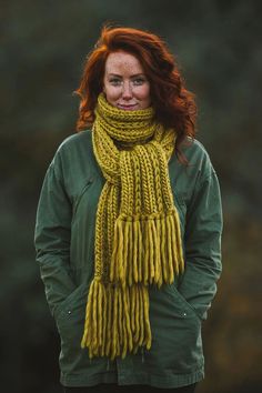 Entwine Scarf – Jane Richmond Ribbed Scarf, Chunky Scarf, Yellow Scarf, Super Bulky Yarn, Crochet Clothing, Cascade Yarn, Scarf Knitting Patterns, Super Bulky, Pdf Knitting Pattern