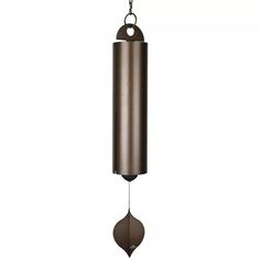 a metal bird feeder hanging from a chain