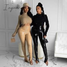 Ingvn Winter Joggers PU Leather Leggings Pants Pleated High Waist Streetwear Long Trouser Solid Color Party Night Clubwear Outfit size Waist(cm) Hips (cm) Pant Length(cm) S 62-70 80-90 110 M 66-74 84-94 112 L 70-78 88-98 114 Tight Bottoms For Winter Party, Tight Winter Party Bottoms, High Stretch Party Leggings For Winter, Tight Pants For Club In Fall, Winter Party Full-length Leggings, High Stretch Pants For Winter Party, High Stretch Winter Party Pants, Winter Party Pants With High Stretch, Trendy Club Pants For Winter