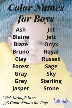 a baby is wearing a yellow sweater with the names of its babies on it's chest