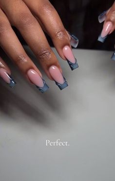 Squared Short Nails Ideas, Square Nails Inspo Aesthetic, Short Square Acrylic Nails Summer 2024, Square Baddie Nails, Nail Inspiration Summer 2024 Square, Square Trendy Nails, French Tip Designs Acrylic, Trendy Square Nails, Summer Nails Black Women