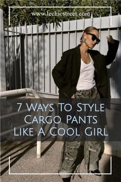 Cargo Pants Outfit Celebrity, Ways To Wear Cargo Pants, Camo Pants Outfit Winter Street Styles, Slouchy Cargo Pants Outfit, How To Wear Black Cargo Pants, Cargo Pants Outfit Fall 2023, How To Style Leather Cargo Pants, Styling Leather Cargo Pants, Baggy Cargo Pants Outfit Street Style