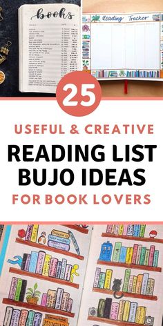 the 25 useful and creative reading list bujo ideas for book lovers that are easy to do