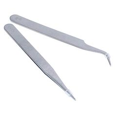 ReNext Nail Art Tweezers Curved Straight Pointed Ongles, Silver, 2 Pcs Silver Nail Art, Silver Nail, Art Equipment, Pedicure Nail Art, Nail Art Accessories, Art Painting Acrylic, Shaved Hair, Pedicure Nails, Nail Art Tools