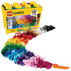 a lego box filled with lots of different colored blocks