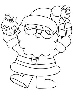 Christmas Coloring Printables, Santa Claus Coloring, Kids Christmas Coloring Pages, Christmas Colouring Pages, Santa Coloring Pages