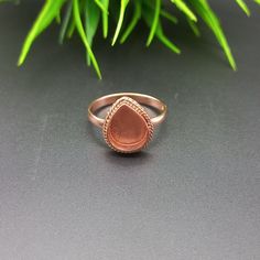 WELCOME TO ROXY GEMS 925 Sterling Silver Rose Gold Plated Pear Ring, Wire Wrapped Design Bezel Cup Close Blank Ring, Setting For Making Ring 6x4 MM To 14x21 MM MATERIAL -:: 925 STERLING SILVER SIZE APPROX -:: 6x4 MM To 14x21 MM RING SIZE -:: 3 To 16 US COLOR -:: ROSE GOLD  COLLET SHAPE -:: PEAR USE OF GEMSTONE AND JEWELRY YOU WILL RECEIVE ONLY 1 PIECE Ring Wire, Pear Ring, Spiral Design, Ring Setting, 925 Jewelry, Silver Roses, Silver Rose Gold, Sterling Silber, Roxy