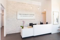 the reception area is clean and ready for guests to use it as an office space