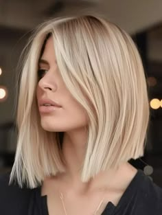 Blonde Lob Haircut, Blond Lob, Lob Hair, Blonde Lob, Taper Fade Haircut, Fancy Hair, Long Bob Haircuts, Haircut Styles