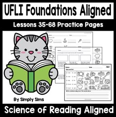 a cat reading a book with the words ufli foundation aligned on it